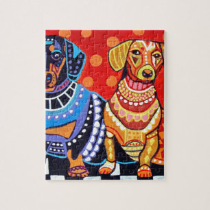 Quebra-cabeça Dachshunds pela urze Galler
