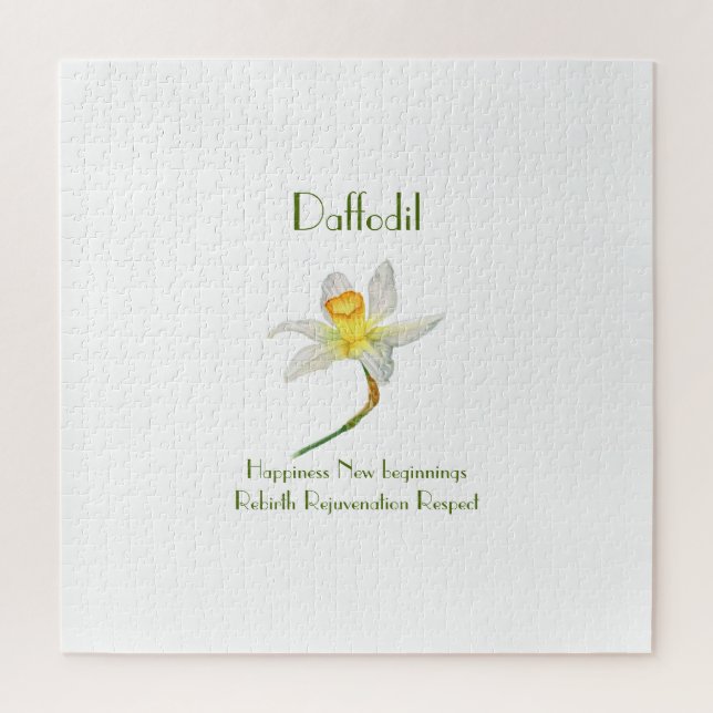 Quebra-cabeça Daffodil iluminado por sol com significado floral (Vertical)