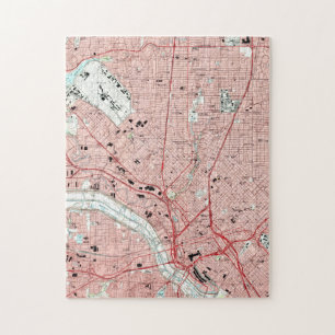 Quebra-cabeça Dallas Texas Mapa (1995)