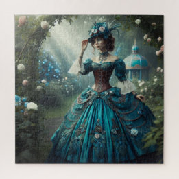 Quebra-cabeça Dama de Jardim Vitoriano Vintage Steampunk