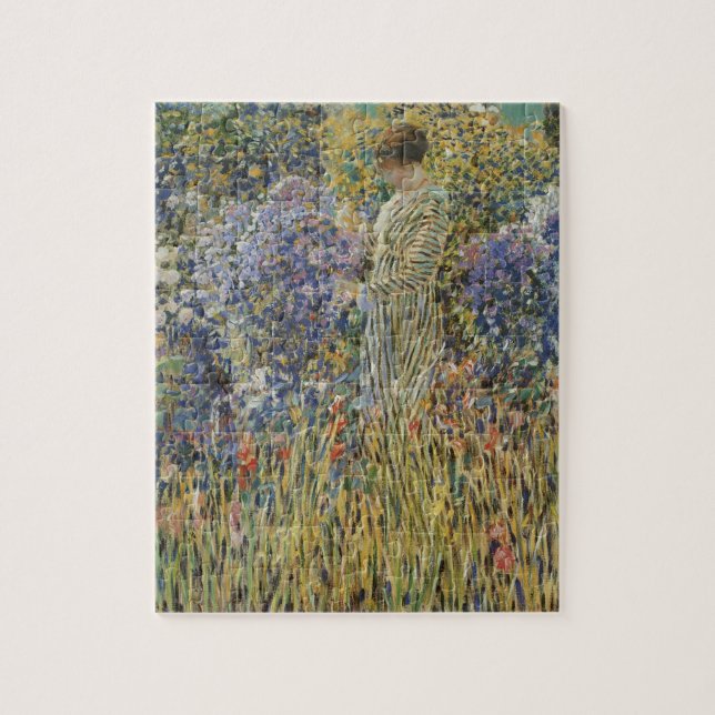 Quebra-cabeça Dama num Jardim de Frederick Frieseke, Arte Fino (Vertical)