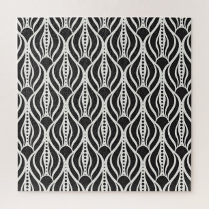 Quebra-cabeça Damasco floral elegante, art nouveau sem soldadura