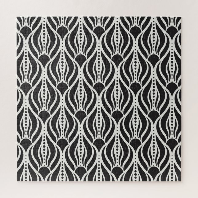 Quebra-cabeça Damasco floral elegante, art nouveau sem soldadura (Vertical)