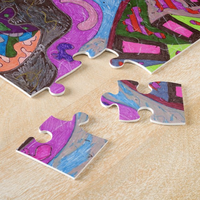 Quebra-cabeça "Dança" Abstrato Art (Lateral)