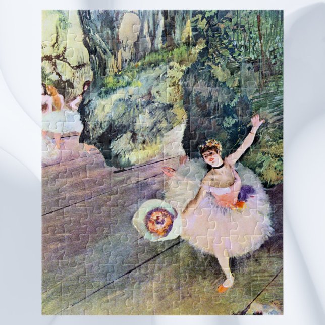Quebra-cabeça Dançarina com um Buquê de Flores por Edgar Degas (Criador carregado)