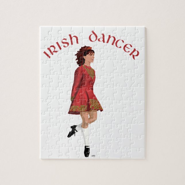 Quebra-cabeça Dançarino Irlandês de Vermelho (Vertical)