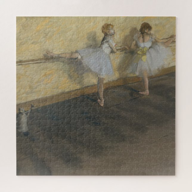 Quebra-cabeça Dançarinos de Edgar Degas | que praticam na barra (Horizontal)