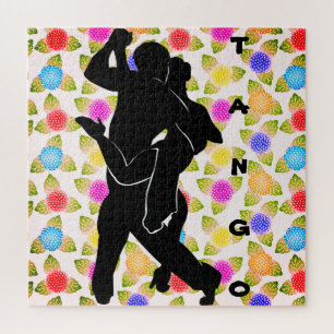 Quebra-cabeça Dançarinos de Quente-Tango - Flores -