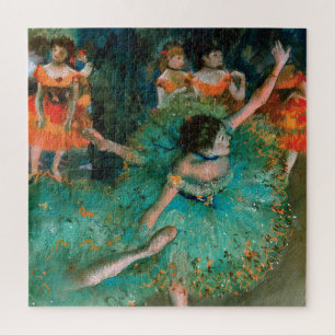 Quebra-cabeça Dançarinos em verde por Edgar Degas