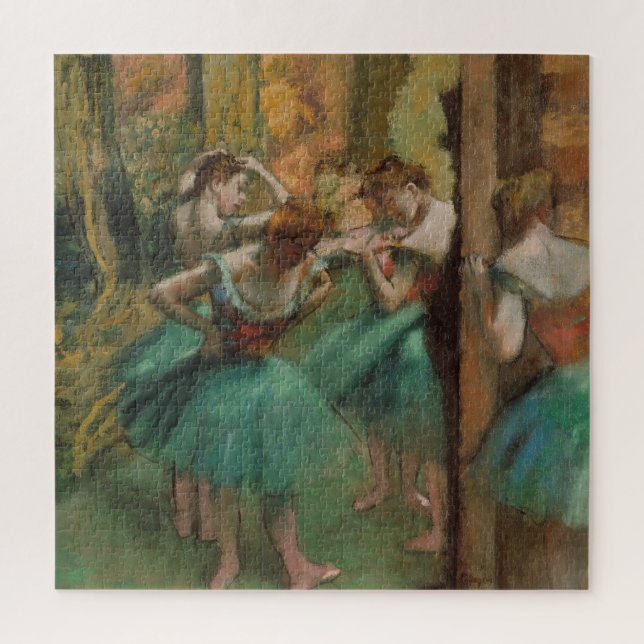 Quebra-cabeça Dançarinos, rosa e verde Edgar Degas (Vertical)
