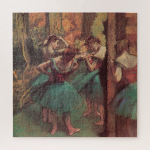 Quebra-cabeça Dançarinos, rosa e verde por Edgar Degas