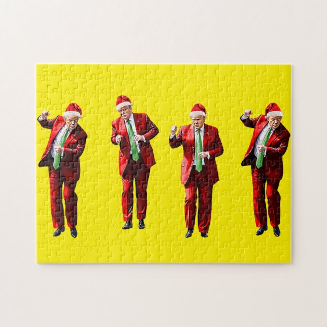 Quebra-cabeça Dancing Donald Trump Christmas Jigsaw Puzzle (Horizontal)