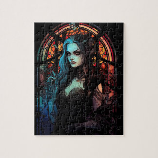 Quebra-cabeça Dark Fantasy Gótica Mulher do Crânio