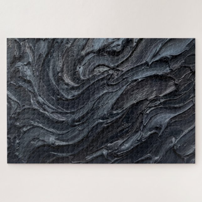 Quebra-cabeça Dark Layers – Moody Abstract Texture Art (Horizontal)