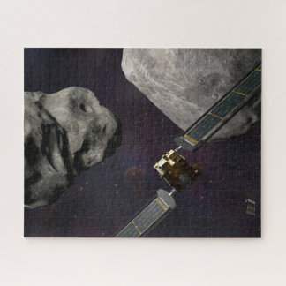 Quebra-cabeça Dart Spacecraft E Liciacube Antes Do Impacto