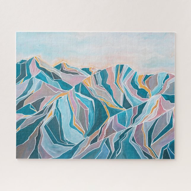 Quebra-cabeça das Montanhas Modernas (Horizontal)