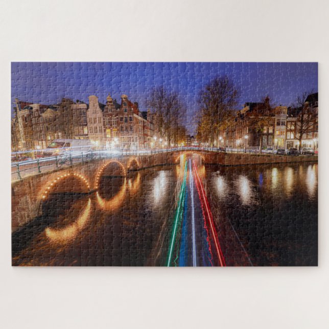 Quebra-cabeça das Vias Navegáveis de Amsterdã Hola (Horizontal)