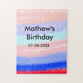 Quebra-cabeça Data de adição de nome de aniversário de garoto am