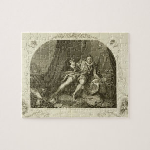Quebra-cabeça David Garrick (1717-79) como Richard III, ato V