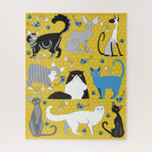 Quebra-cabeça de 16x20 Cat Lovers para Pessoas Co