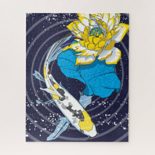quebra-cabeça de 16x20 Koi e Lotus para Pessoas c