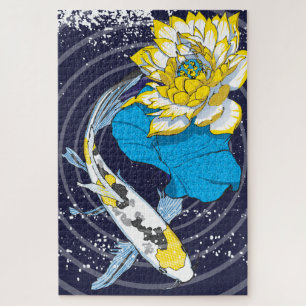 quebra-cabeça de 20x30 Koi e Lotus para Pessoas c