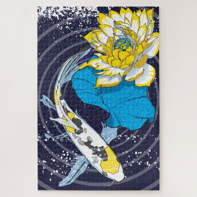 quebra-cabeça de 20x30 Koi e Lotus para Pessoas ce (Vertical)