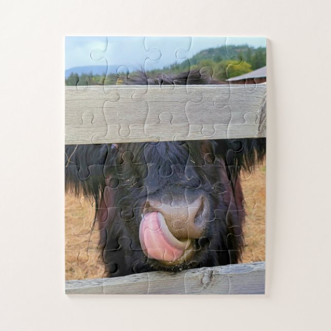 quebra-cabeça de 30 pc 11"x14" fácil || Vaca do pl (Vertical)