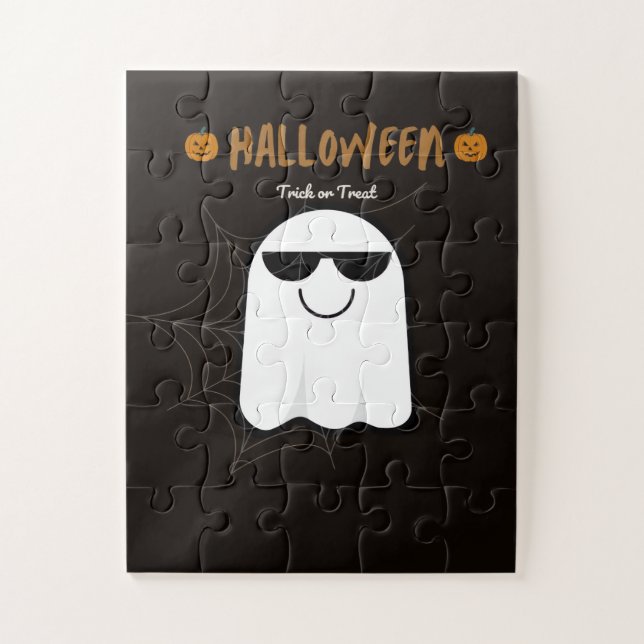 Quebra-cabeça de Abóbora Fantasma de Halloween Ass (Vertical)