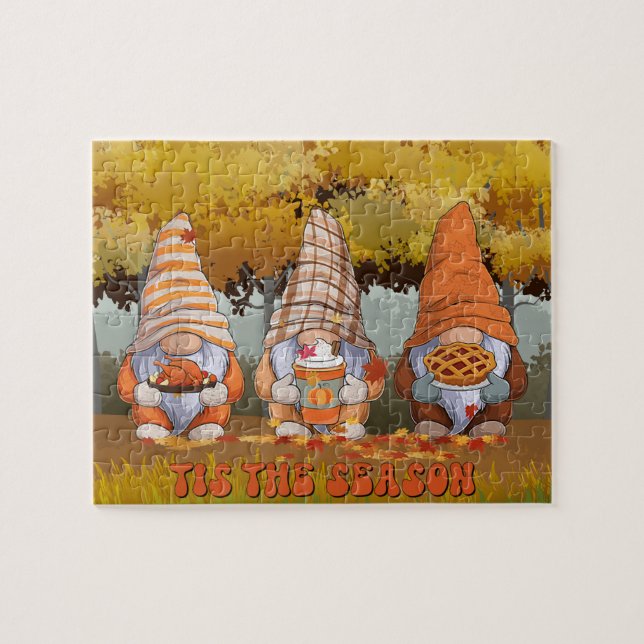 Quebra-cabeça de Ação de Graças dos Gnomos (Horizontal)