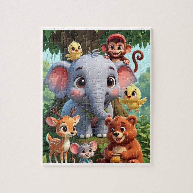 Quebra-cabeça de Animais Fofos, Presente de Jogo d (Vertical)