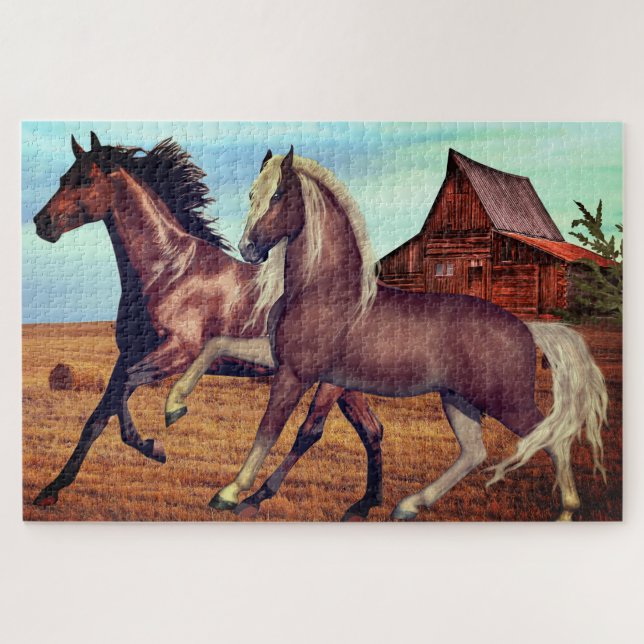 Quebra-cabeça de Animal Cavalo (Horizontal)