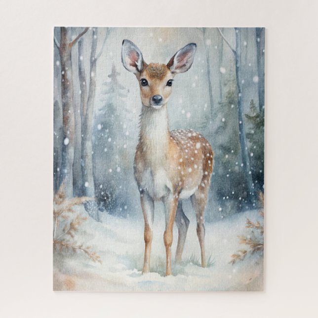 Quebra-cabeça de Animal na Neve (Vertical)