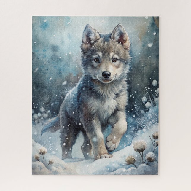 Quebra-cabeça de Animal na Neve (Vertical)