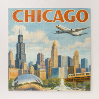 Quebra-cabeça de Anúncio Antigo de Chicago