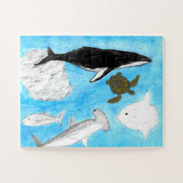 Quebra-cabeça de Aquarela de Oceanos, 30 partes