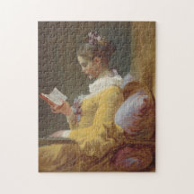 Quebra-cabeça de Arte Antiga de "Uma Jovem Lendo"