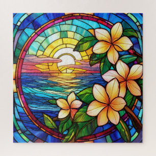 Quebra-cabeça de arte colorido colorido tropical