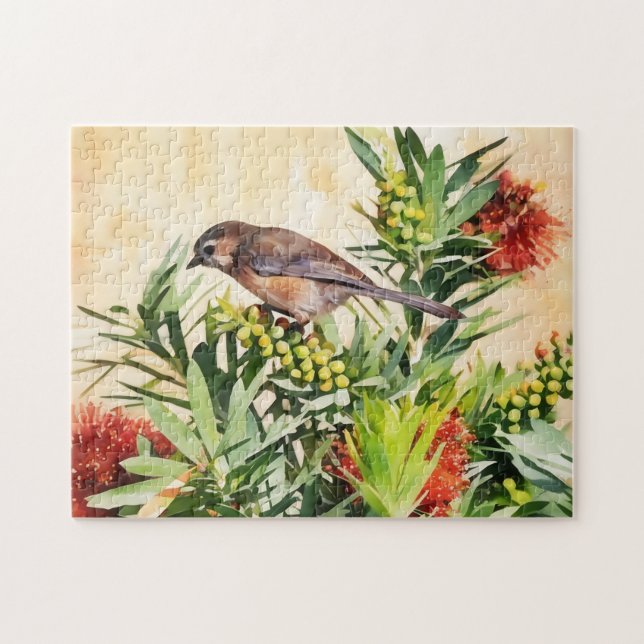 Quebra-cabeça de Arte da Natureza com Pássaro em F (Horizontal)