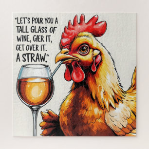 Quebra-cabeça de Arte de Frango Sassy
