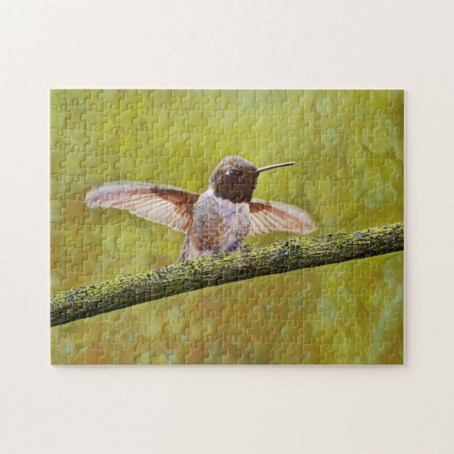 Quebra-cabeça de Arte de Hummingbird Confiante Bon (Horizontal)