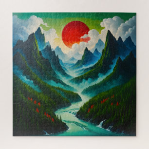 Quebra-cabeça de Arte de Paisagem Japonesa
