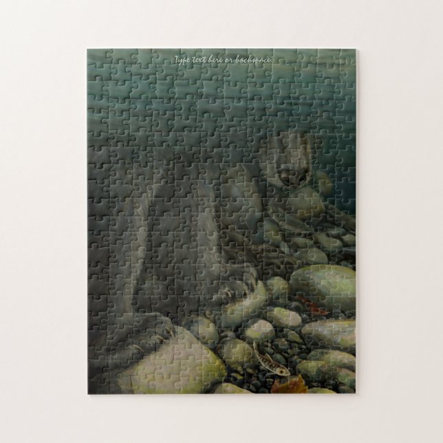 Quebra-cabeça de Arte de Salmão Personalizada por  (Vertical)