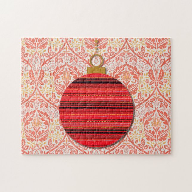 Quebra-cabeça de Arte em Estilo Retrô de Natal (Horizontal)