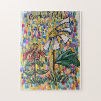 Quebra-cabeça de Arte Floral Jardim de Cores