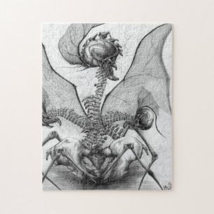 Quebra-cabeça De Arte Original De Monstro De Horr