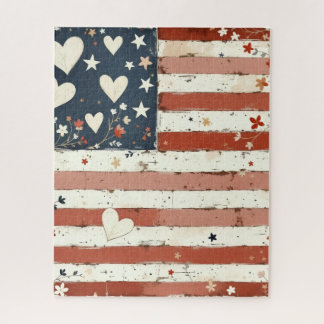 Quebra-cabeça de Arte Popular da Bandeira American