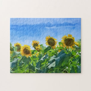 Quebra-cabeça de Arte Selvagem de Flores Sunflower