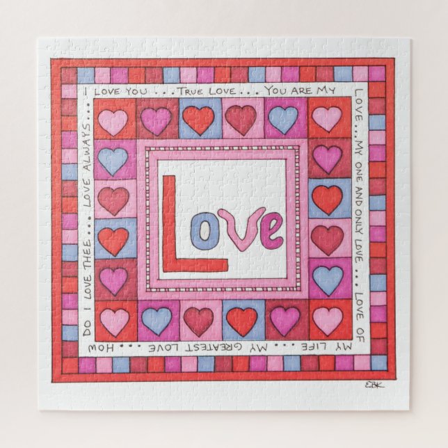 Quebra-cabeça de Arte Única - Amor (Vertical)