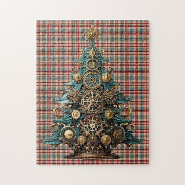 Quebra-cabeça de Árvore de Natal Steampunk (Vertical)